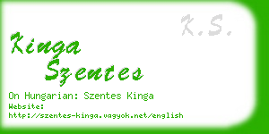 kinga szentes business card